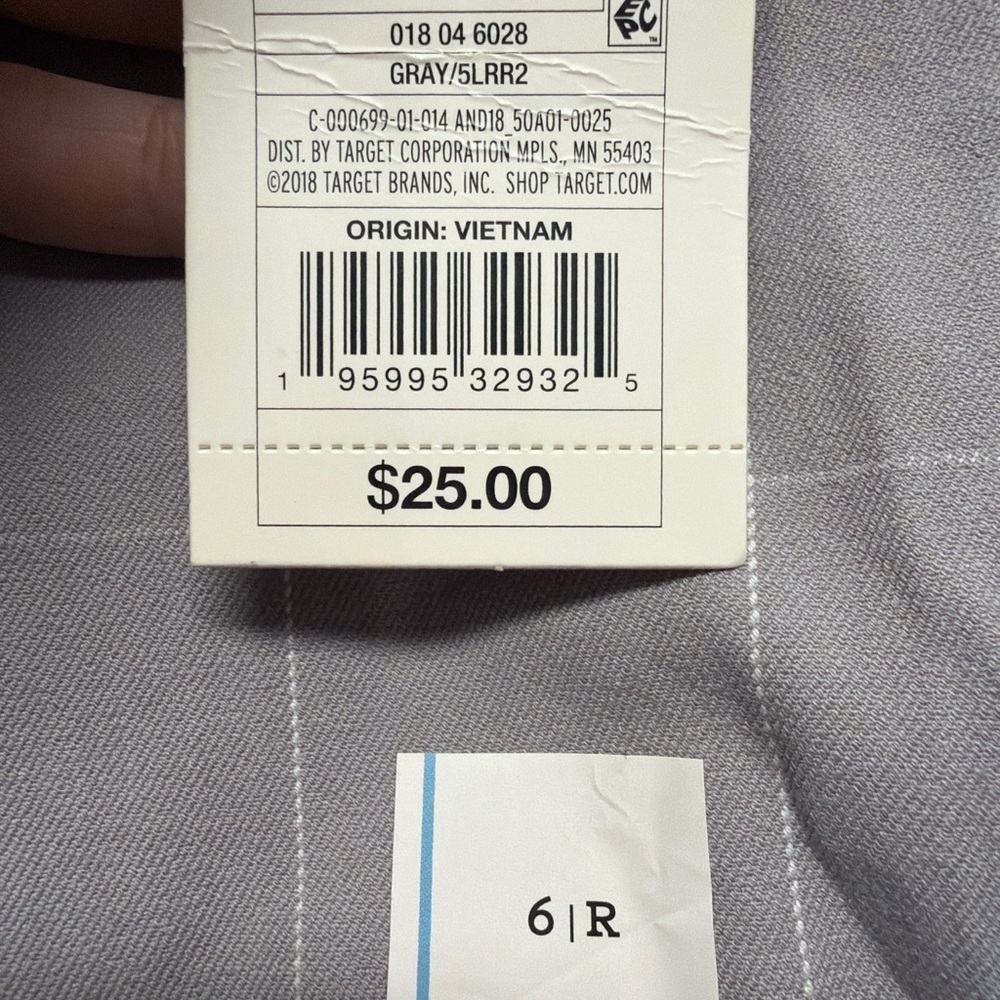 Elegant Women's Gray Checkered Pants 1650 - Picture 4 of 6